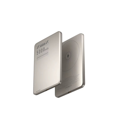 Ultra-Thin Magnetic Wireless Power Bank 5000 Mah PD20W Fast Charging Aluminum Alloy Compact Mobile Power Bank
