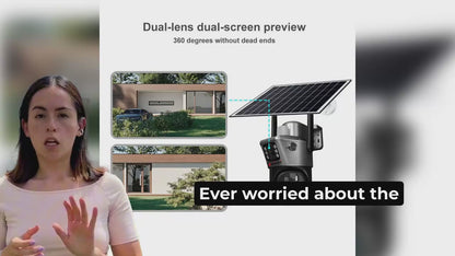 Revolutionary 8MP 4G Dual Lens Wireless Solar CCTV Camera with Motion Detection and Automatic Human Tracking